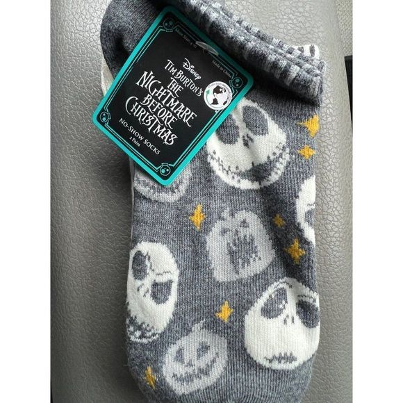 Disney Tim Burton's Nightmare Before Christmas Women 4-10 No-show Socks, 2-Pack - Picture 1 of 3